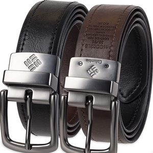 Columbia Reversible Leather Belt Black Brown Men’s Size 36 Adamine